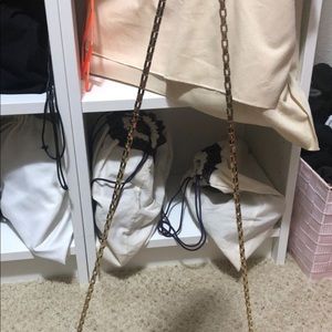 Henri Bendel wallet on chain BURGUNDY color